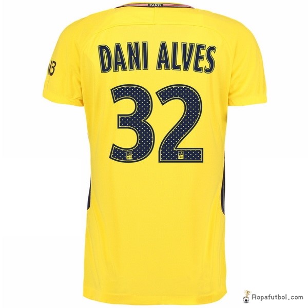 Camiseta Paris Saint Germain Replica Segunda Ropa Dani Alves 2017/18